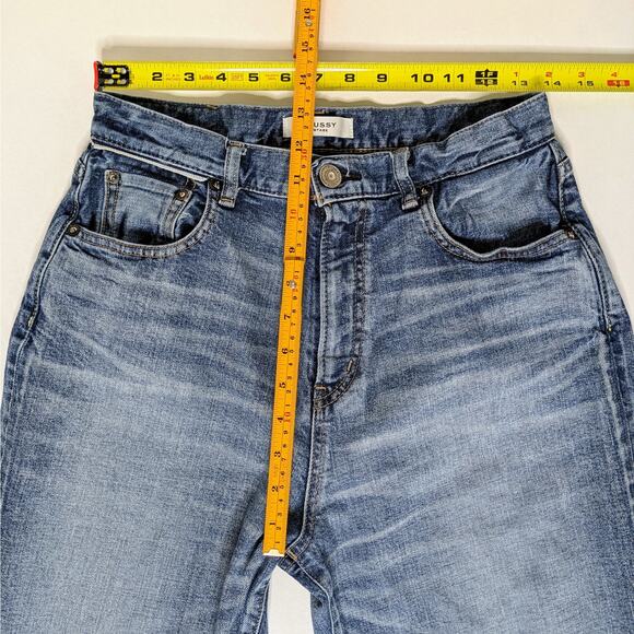 Moussy Vintage Evelyn Cropped Straight 29 High Rise Raw Hem '90s Aesthetic - Picture 7 of 10